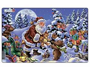 Пазл - Санта-Клаус, 2 вида, 15 деталей (Larsen, XC1k)